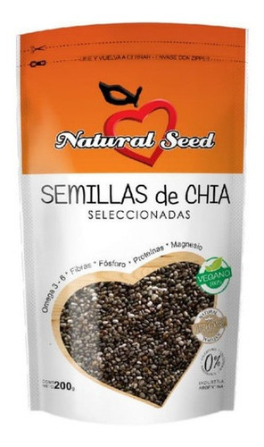 Semillas De Chia Natural Seed X200g - Cotillón Waf