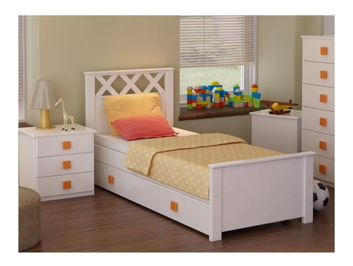 Imagen 4 de 5 de Cama Cuna Funcional Para Bebé Cruces Blanca