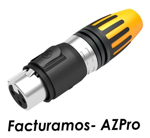 Conector Xlr 3 Pin Hembra Linea Ip65 Oro Nc3fx-top Seetronic