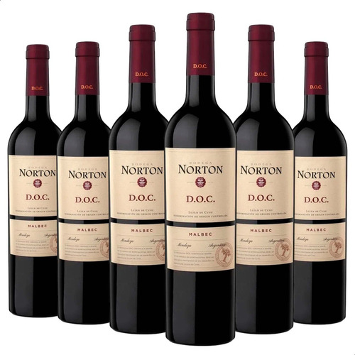 Vino Norton Tinto Malbec Doc Vegano pack 6 unidades