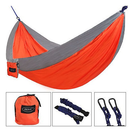 Ripstop Ligero Nylon Hamaca Hamaca De Árbol Al Aire Libre Ya
