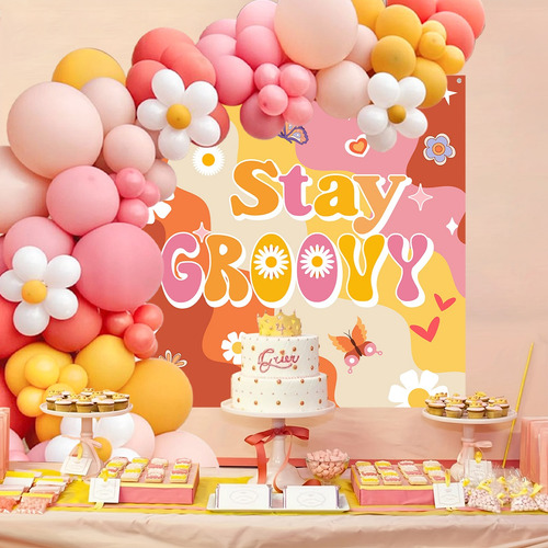Set De Fondo De Globos De Estilo Retro Decoración Cumpleaños