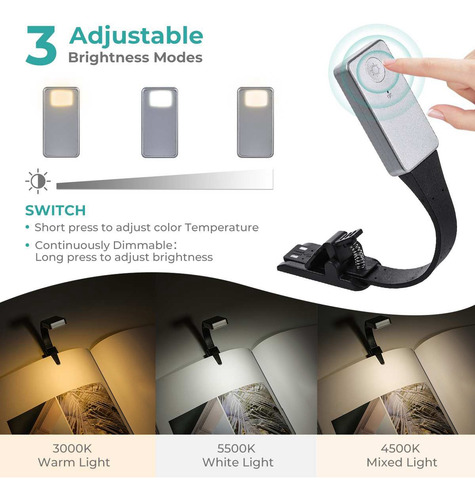 Luz Led Recargable Para Libro Electrónico Para Kindle Paper