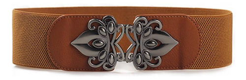 Cinturón Hebilla E, De Color Gris Vintage, Para Mujer, De He