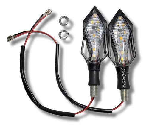 Faros De Giro Led Juego X2 Moto Universal Ámbar 12v