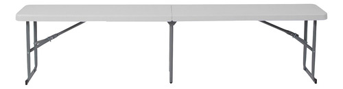 Banco Plegable De Plástico Blanco Granito 26 X 180 Cm Con As
