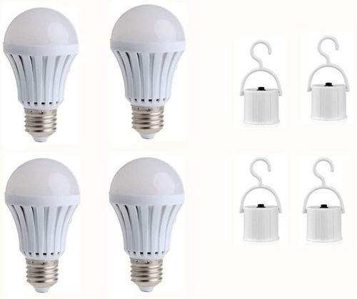 Jklcom - Bombillas Led De Emergencia, 4 Unidades, 9 W, Lamp