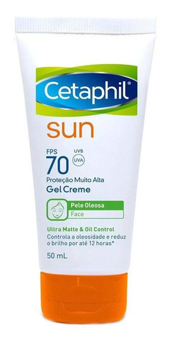 Protetor Solar Facial Sem Cor Sun FPS 70 50ml Cetaphil