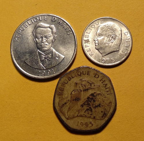 Haití Lote X 3 Monedas Incluye 20 Centimes 1991. 