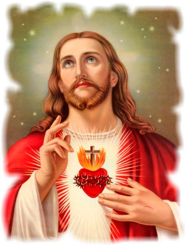 Sagrado Corazon Jesus Y Maria Lienzografia Lienzo Impresion