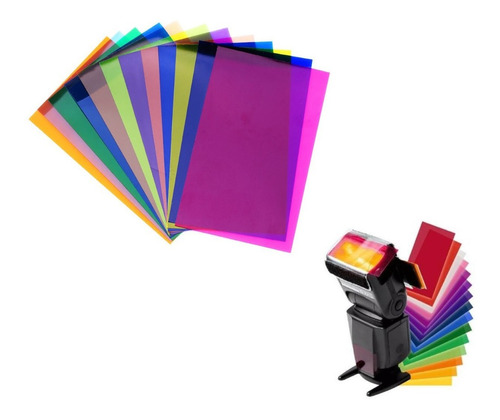 Difusor Filtro Colorido 12 Cores Softbox P/flash