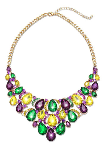 Aratlench Collar De Mardi Gras, Gargantilla De Cristal, Coll