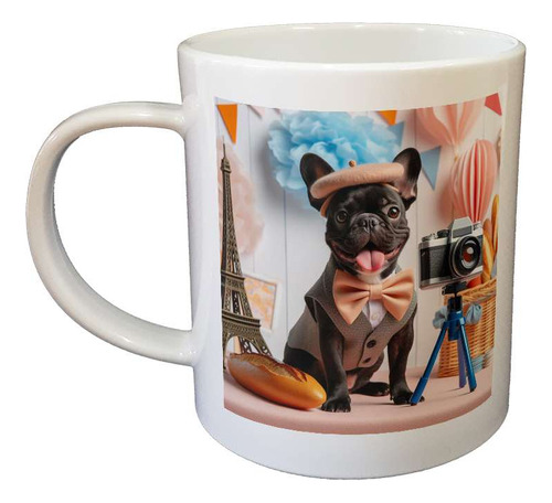 Taza Plastico Bulldog Frances Fotografo Photo Camara