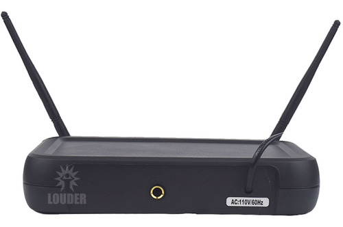 Set 2 Microfonos Diadema O Solapa Inalambricos Vhf Color Negro