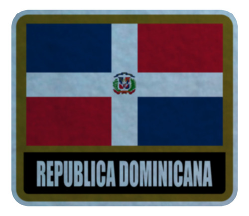 Parche Felpa Coser 5cm Set X4 Bandera Republica Dominicana Republica Dominicana-01 Republica Dominicana-01