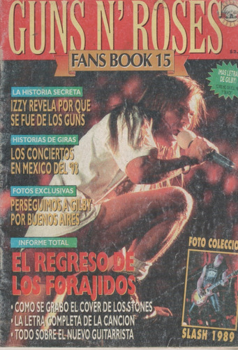 Revista Guns N' Roses - Fans Book - Nº 15 - Año 1995