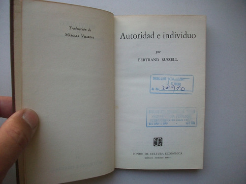 Autoridad E Individuo - Bertrand Russell - Breviarios