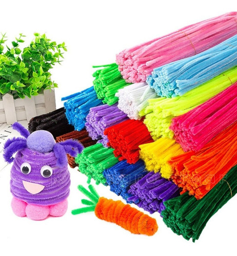 100 Limpia Pipas X Color Candy Bar Artesanias Juego Didactic