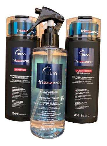 Truss Frizz.zero Shampoo Condiciona 300ml + Frizz Zero 260ml