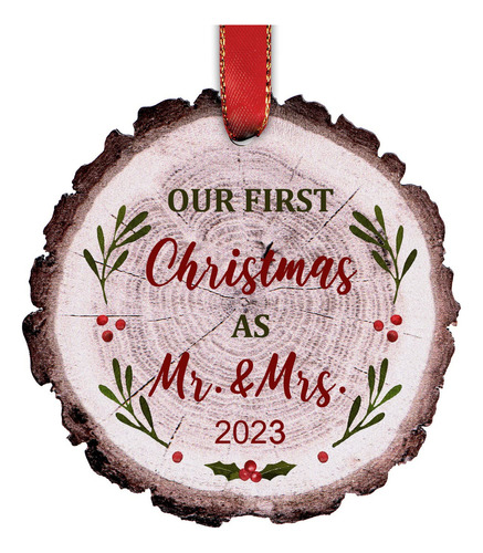 Adorno De Primera Navidad Casado 2023, Adorno De Nuestra Pri