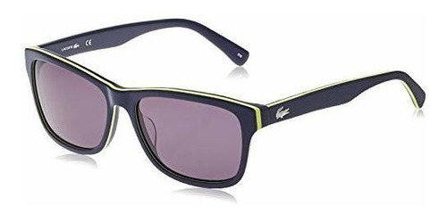 Lacoste L683s Gafas De Sol Cuadradas, Negro/blue, 55 Psd63