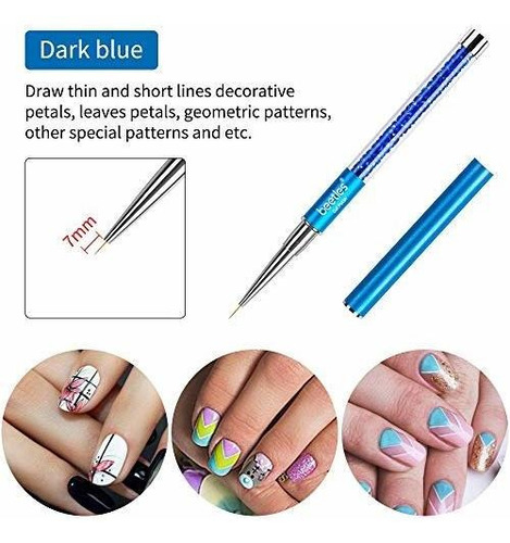 Escarabajos Nail Art Liner Brushes Uv Gel Painting Acrilico