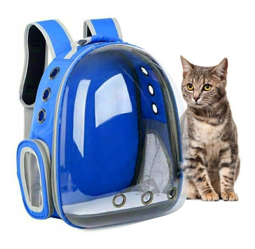 Mochila Transportadora Transparente Domo Perro Gatos Mascota