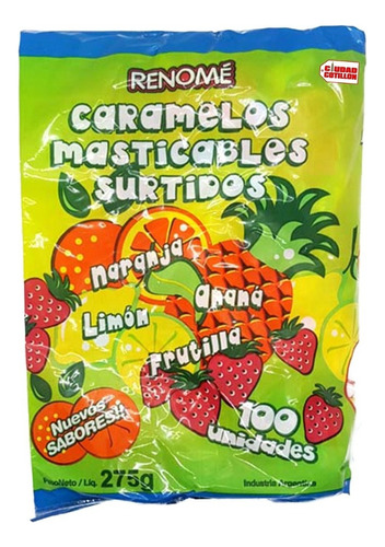 Caramelos Masticables Surtidos Renomé X100u - Cc