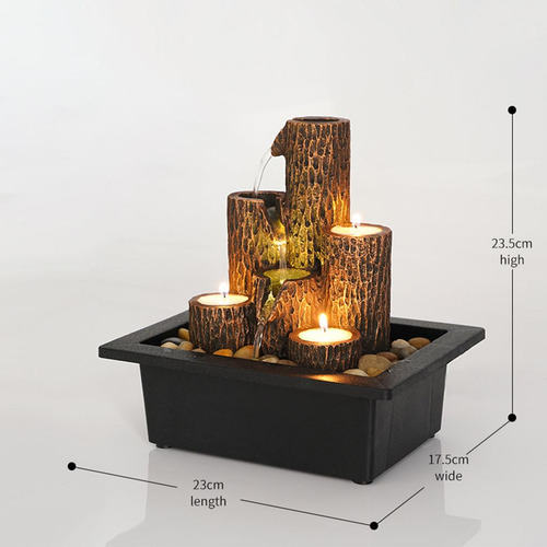 Fonte De Mesa De Coluna Em Camadas Para Relaxamento Com Mini