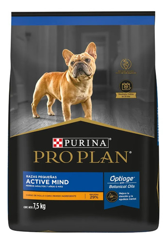 Alimento Seco Perro Razas Pequeñas Adulto Active Mind 7.5kg Pro Plan