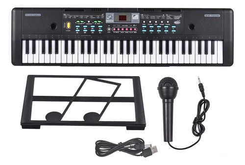 Organeta Piano Grande De 61 Teclas Bluetooth Radio Micrófono