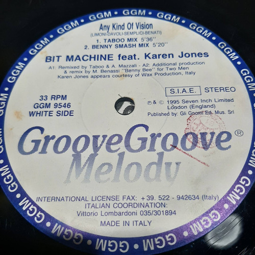 Vinilo Bit Machine Karen Jones Groove Groove Melody E2