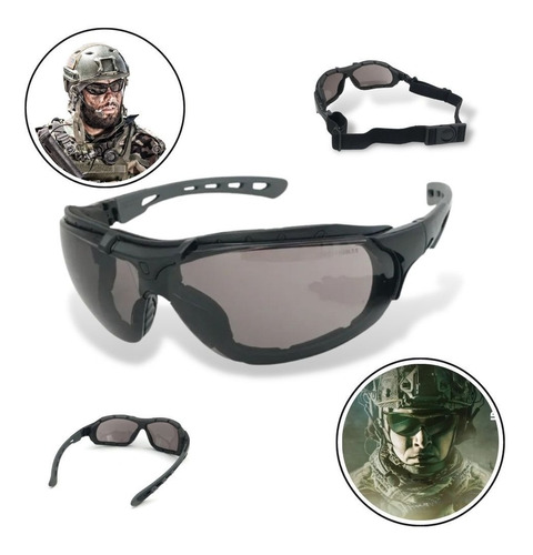 Oculos Airsoft Tatico Militar Antiembaçante Proteção Uv