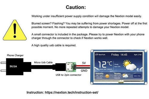 Diymall Nextion Display Uart Hmi - Módulo De Pantalla Lcd Tf