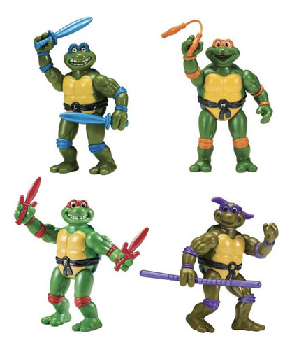 Playmates Tortugas Ninja Classic Toon Turtles Pack 4 Figuras