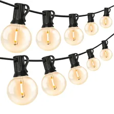 Guirnalda De Luces Exterior Laspang 15 m 25+2 Led Focos Vintage Serie De Luz Impermeables Decorativas Para Iluminación De Jardín