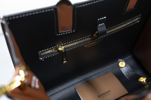 Cartera - Bolso De Mano - Burberry Francesa - Tote - Mujer Beige Lisa Gold Marrón