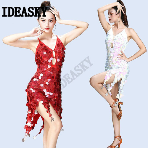 Vestido De Baile Latino For Tango/cha Cha/rumba/samba Con F