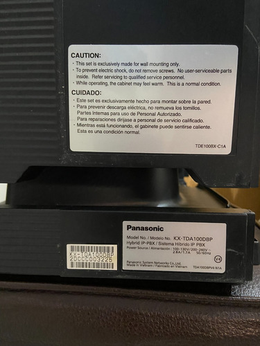 Conmutador Panasonic Tda100d Dmpr Y 2 Tarjeta Clcot8 (Usado)