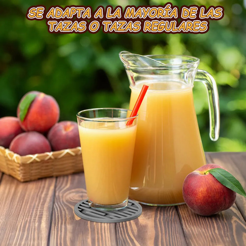 Posavasos De Silicona Para Bebidas, 8 Unidades, Con Soporte