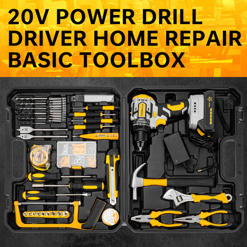 Kit Thinkwork W6211 Taladro Inalámbrico Desatornillardor Electrico 20v 3/8 Color Negro