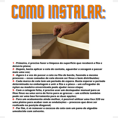 Fita De Borda Para Formica Azul Mediterrane 40mm X 20m Acaba