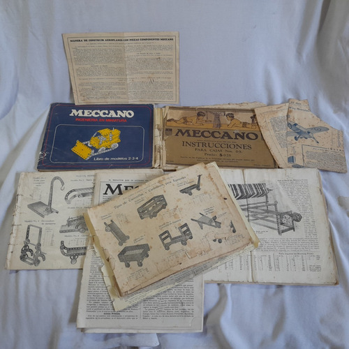 Antiguo Juego Meccano, Manuales, Latas (Usado)