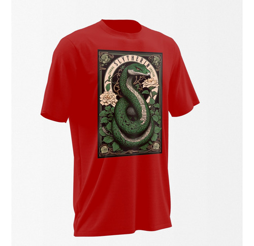 Playera Harry Potter Slytherin Manga Corta Estampado Suave