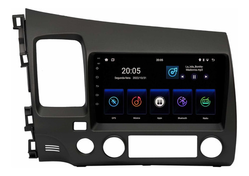 Multimidia Honda Civic G8 2007/2011 Android 12 Carplay 9p