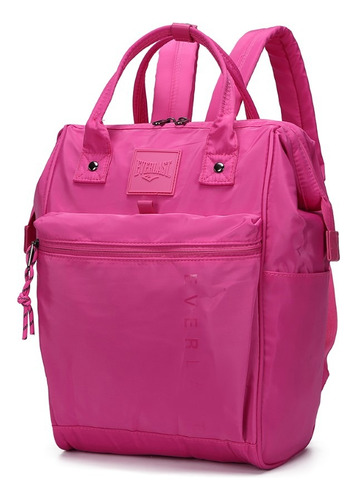 Mochila Cartera Everlast Boca Pez Liviana Antirobo Reforzada Color Fucsia Diseño De La Tela Liso 21913