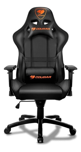 Silla Gamer Cougar Armor Black Cuero Sintetico 180° Color Negro Material Del Tapizado Cuero Sintético