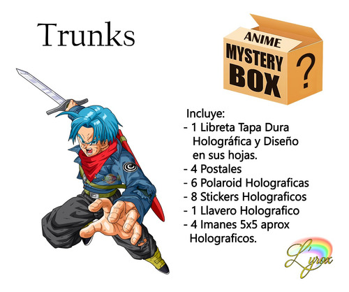 Trunks Mystery Box Dragon Ball Z Holográfica Anime