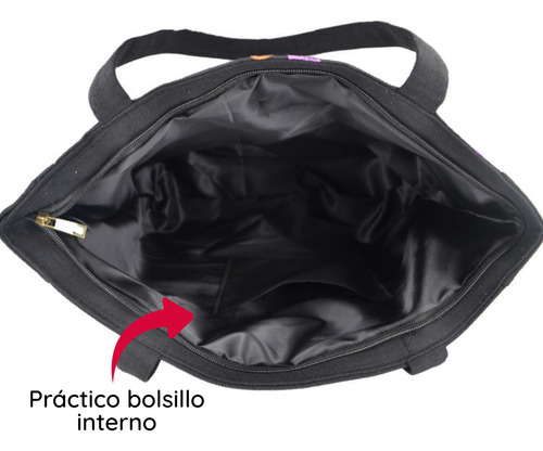 Bolsa Bordada Grande Tote Bag Artesanal Flores, Dama Mujer