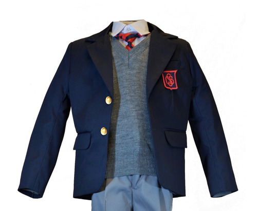 Blazer/ Saco Gabardina Colegial Azul Marino Todos Los Talles